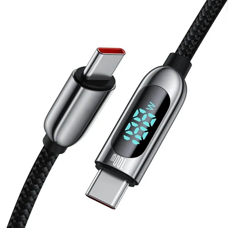 Type-C to Type-C 8-Pin Cable: Fast Charging, LED Display, and Data Transfer for iPhone 15