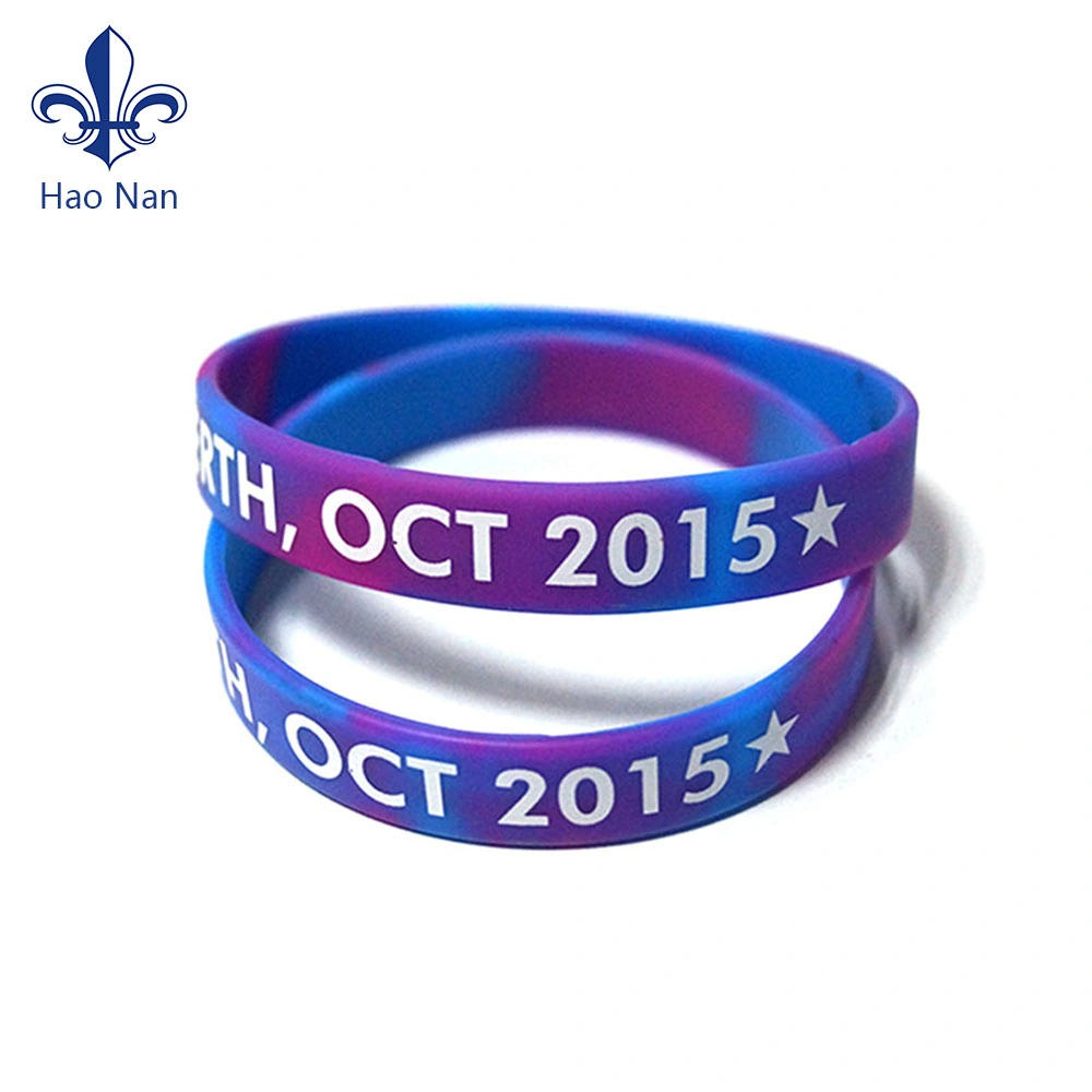 Custom Your Logo on Eco-Friendly Popular Style Silicone Bracelet