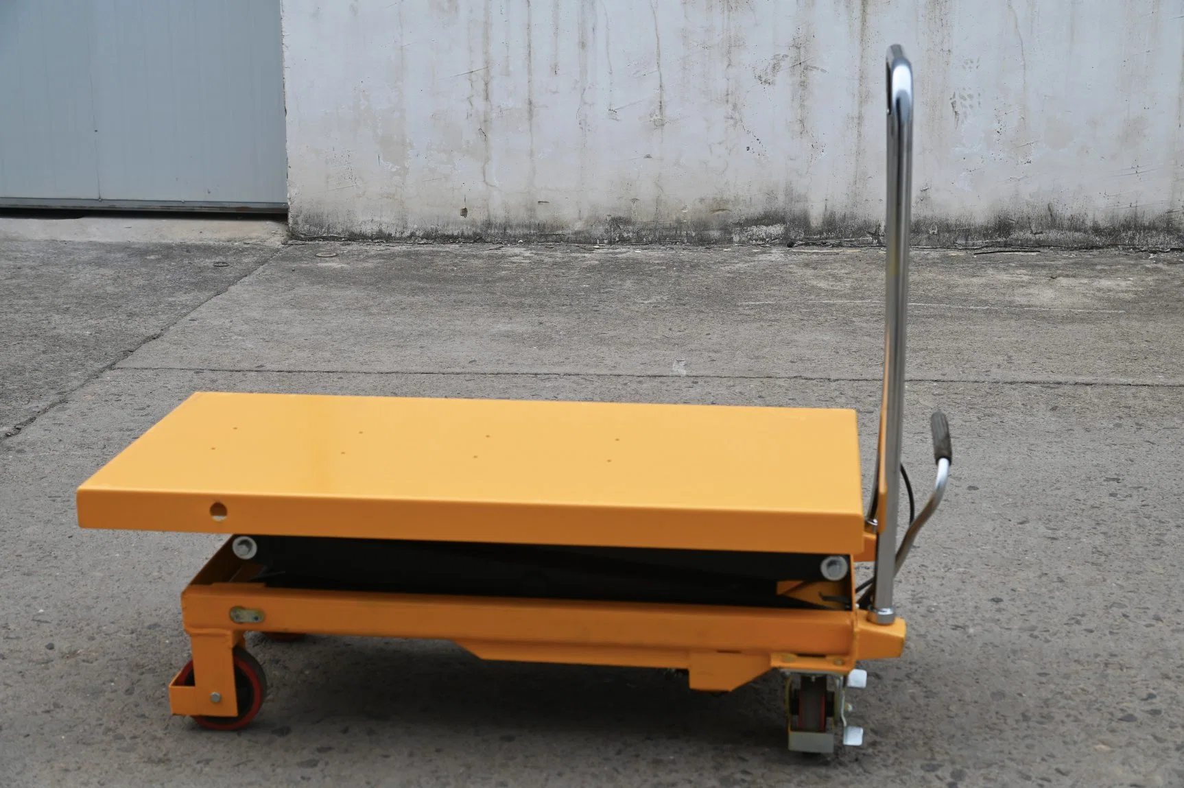 Aida 800kg Hydraulic Electric Workshop U Type Low Scissor Lift Trolley Table