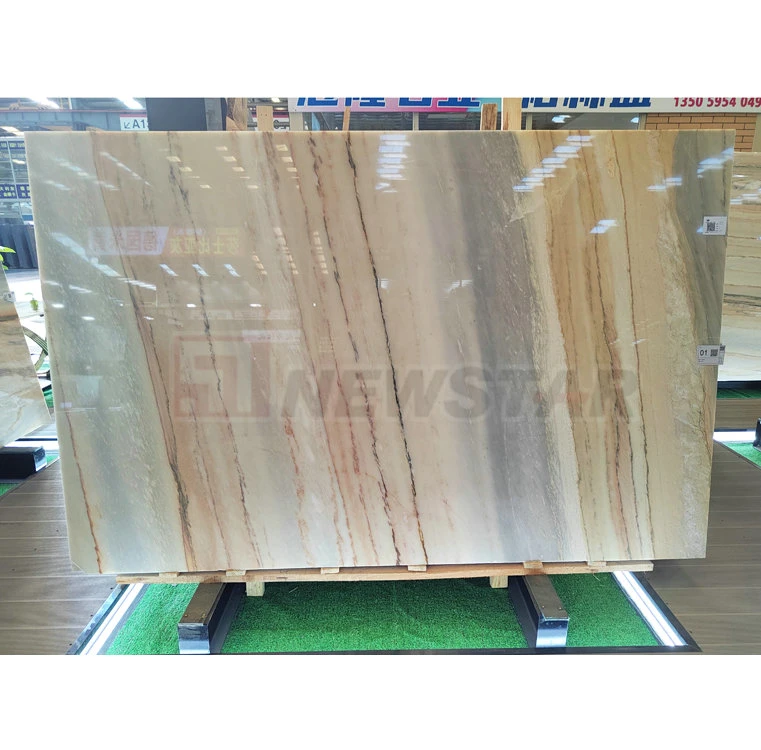 Best Quality Blue Onyx Marble Big Slab Kitchen Countertop Marble Island Custom Size Polished Bathroom Marble Slab Shower Wall