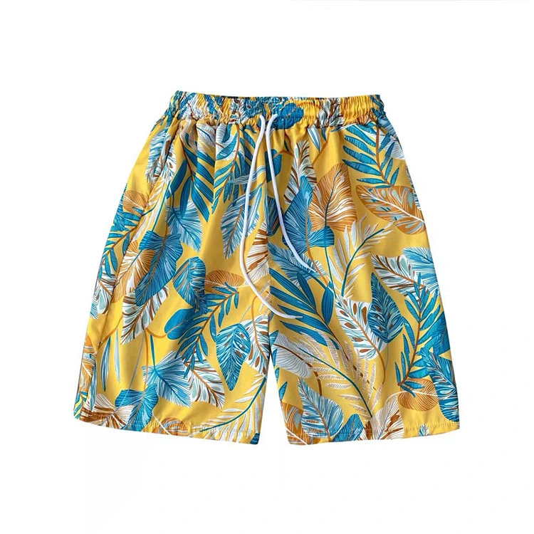 Latest Design Hawaiian Style Beach Swimming Shorts Men Flower Design Pants Short Man