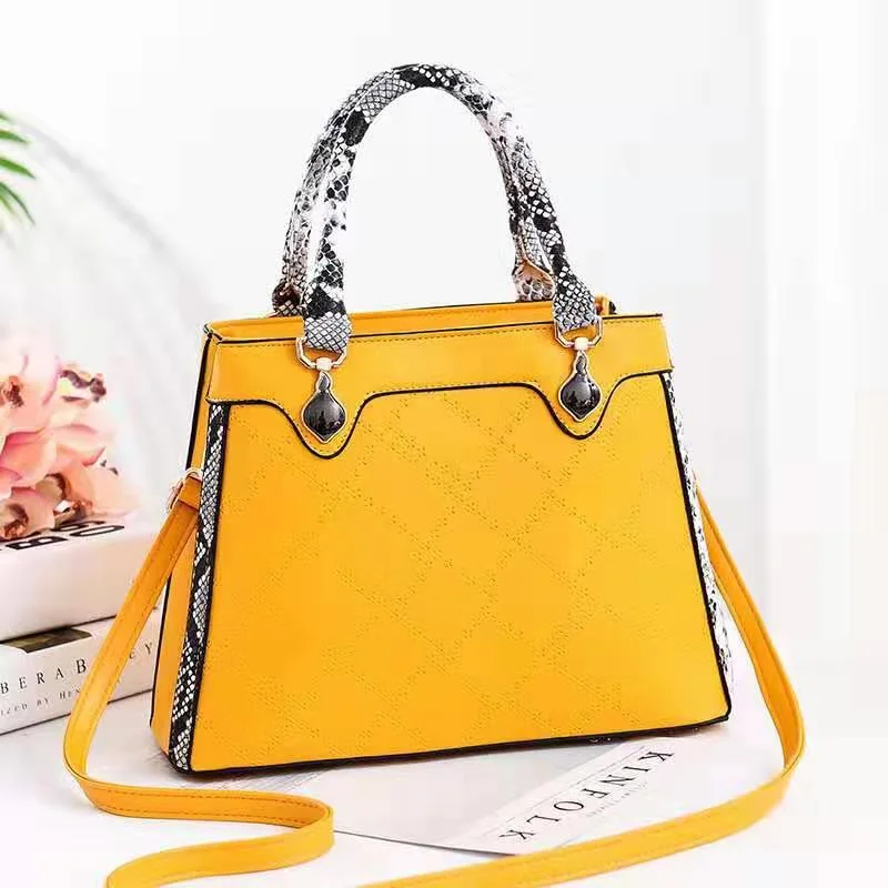 Factory Cheap Wholesale/Supplier Shopping Bag Women Canvas Tote PU Strap Bag