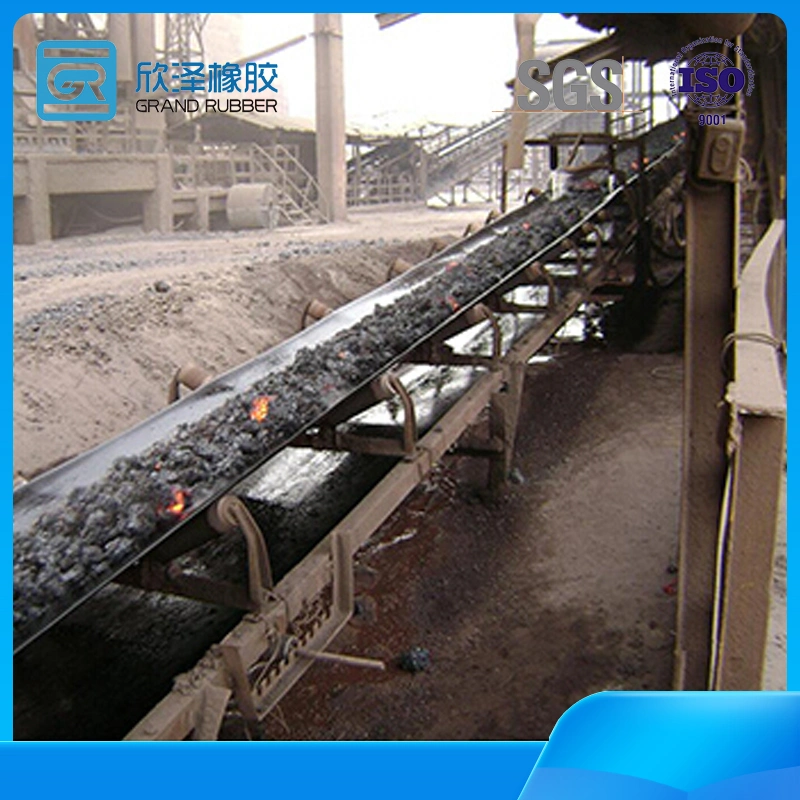 Ep-100 Flame-Retardant/Heat-Resistant Fabric Conveyor Belt for Sand/Ore/Stone/Coal Heat-Resistant Rubber Belt