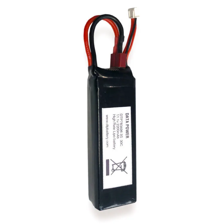 Personnalisée en usine 11.1V Pack de batterie au lithium polymère3s 783496 2200mAh Batterie