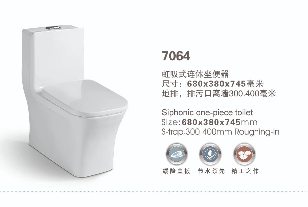 Aparatos sanitarios Chaozhou el ahorro de agua una sola pieza wc