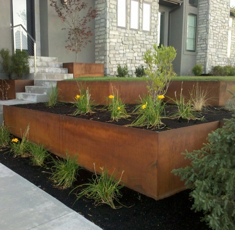 Corten Steel Flower Pot Large Planter