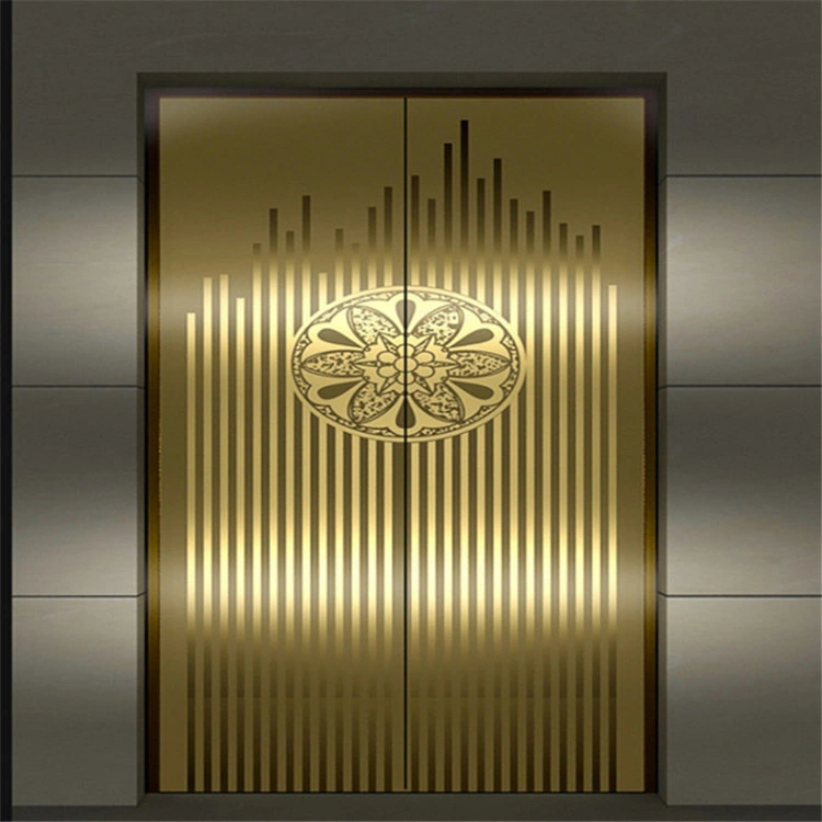 Stainless Steel Paneling for Elevator Lobby Satin Brush Plates or Glossy Mirror Gold Color