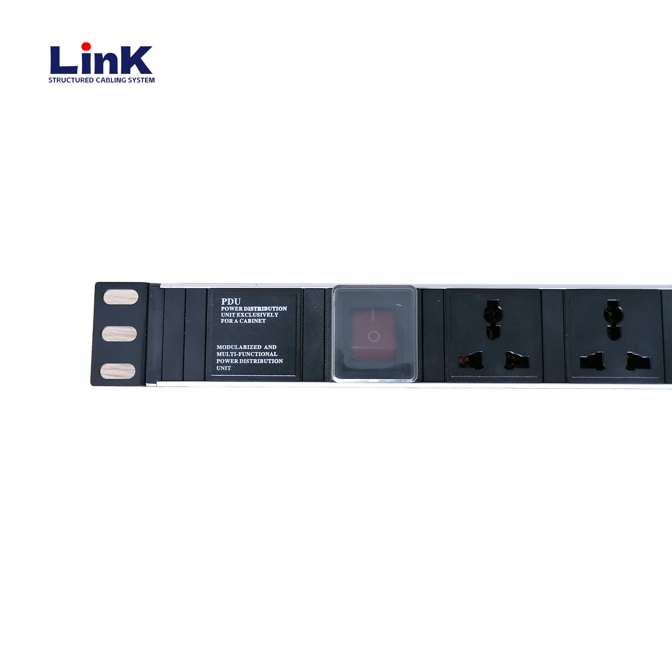 Low Profile Rack-Mounted PDU with Circuit Breaker and Six Outlets