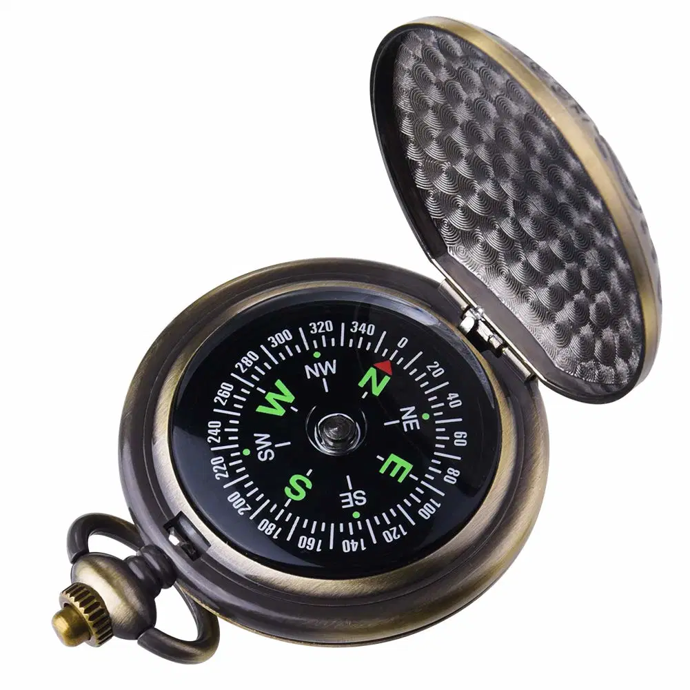 Motoring Boating Backpacking Accurate Waterproof Kids Classic Portable Vintage Pocket Compass