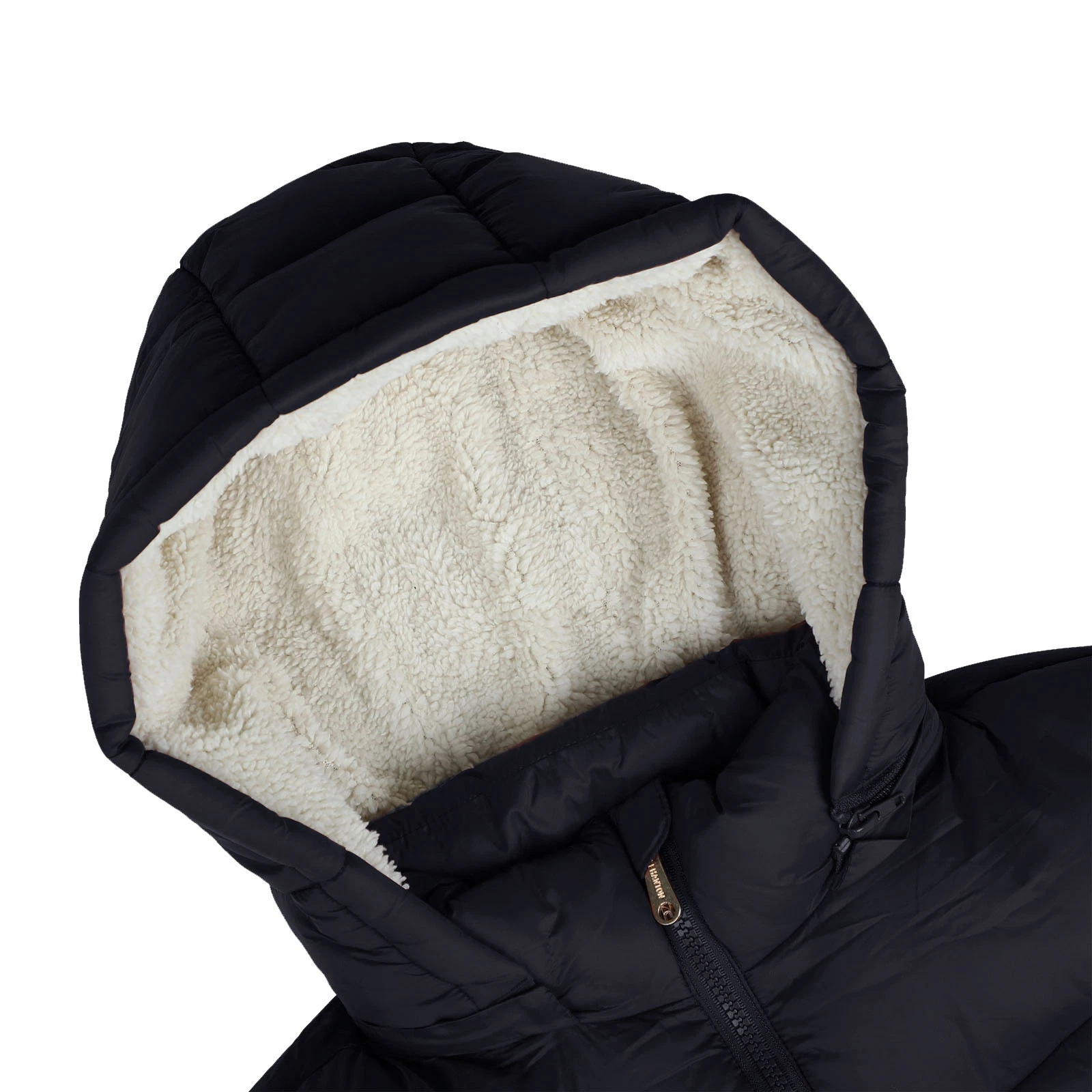 Veste longue hiver matelassée avec capuche pour femme