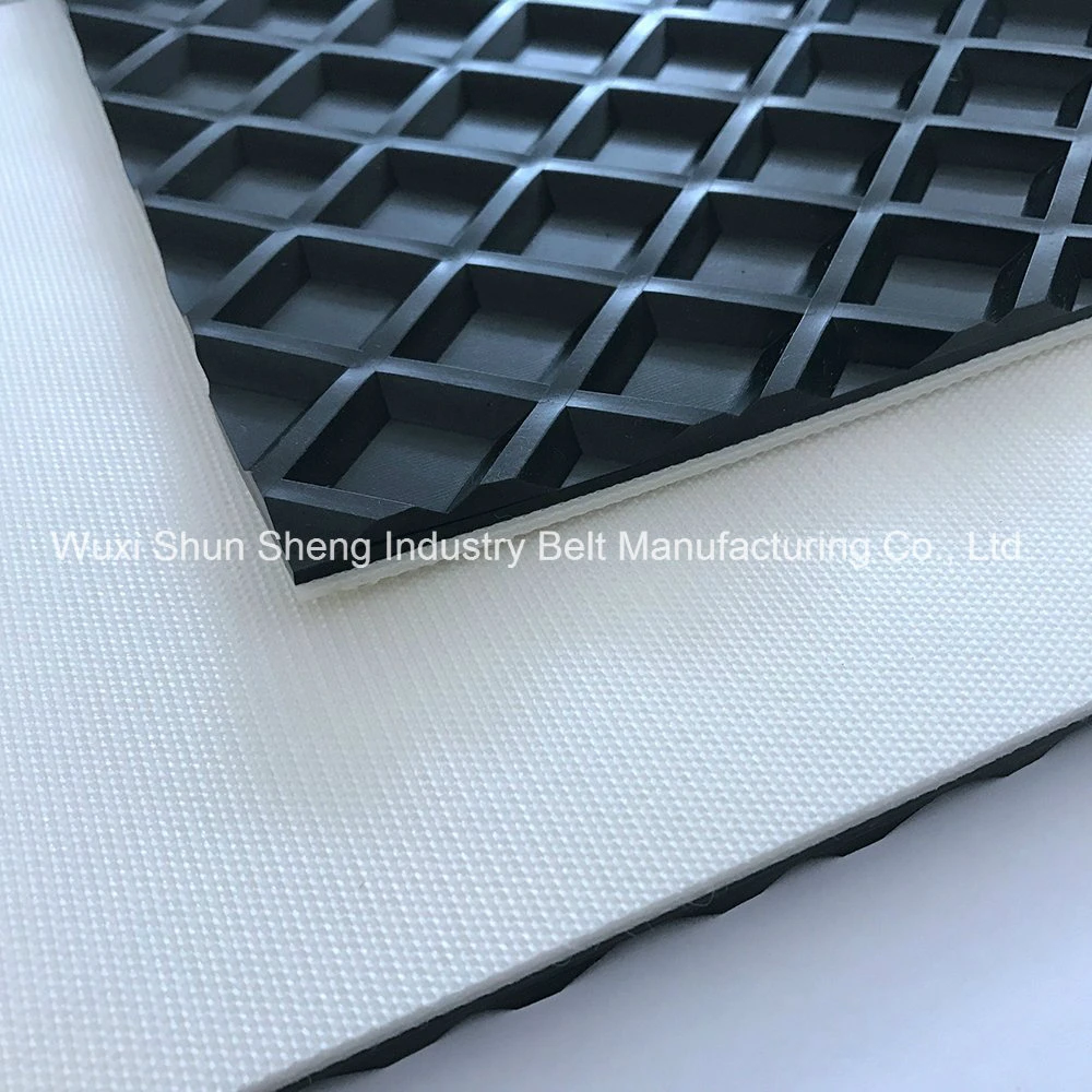 High quality/High cost performance  Black Checker Rhombus Conveyor Belt
