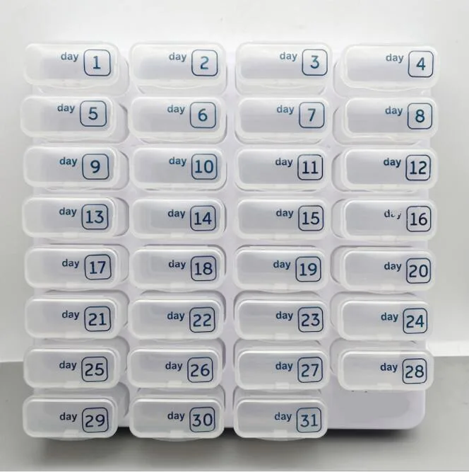 Monthly 31PCS Small Pill Case for Travel