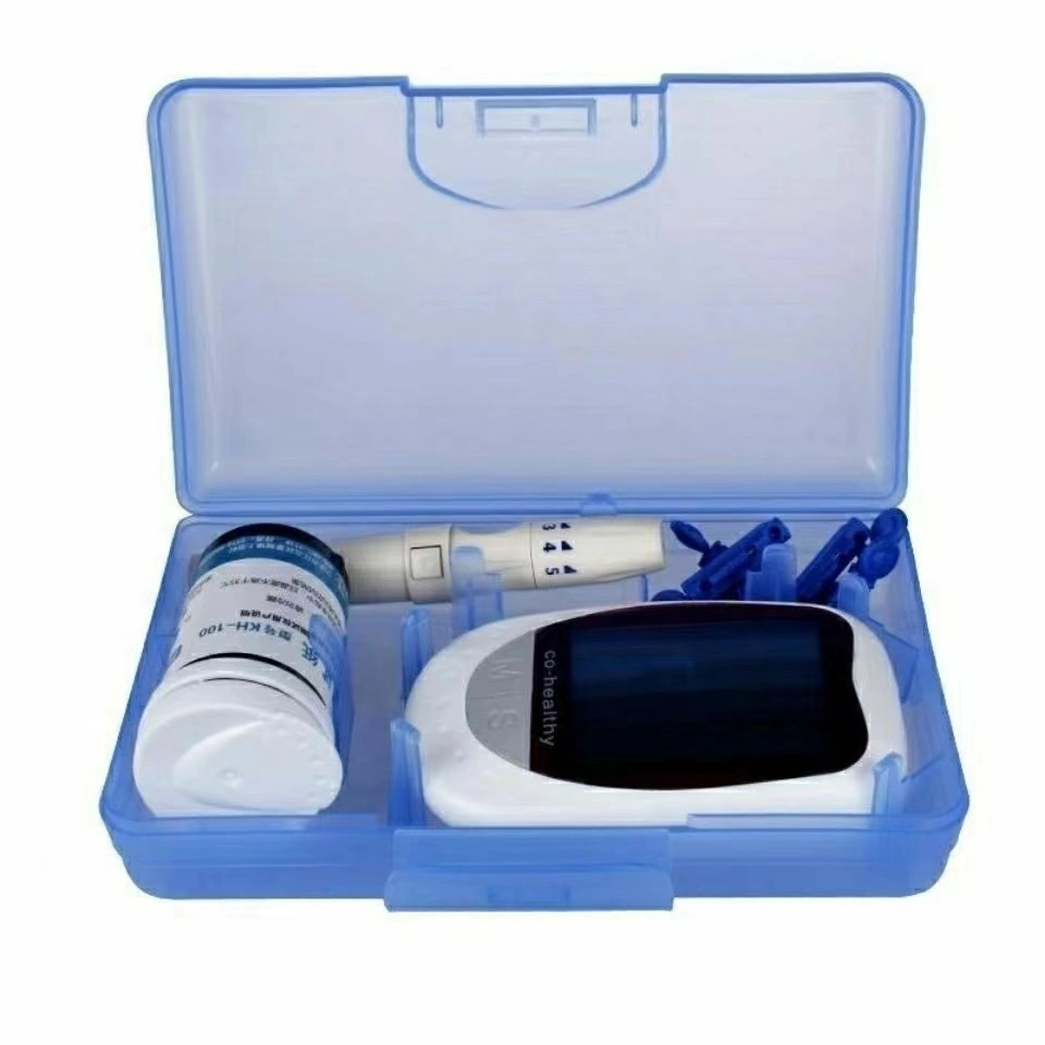 Medidor de glucosa en sangre de la pantalla LCD glucómetro portátil Home Care Diabetes azúcar azúcar en sangre Medidor de glucosa con CE