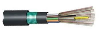 Loose Tube Outdoor Aerial Duct Optical Fiber Cable Gyfta 12 24 Core Aluminum Tape Armored Fiber Optic Cable