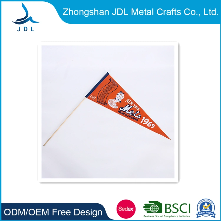 Custom National Advertising PVC Roll Polyester Color Printing Hand Banner Sport Flag Wool Pennant