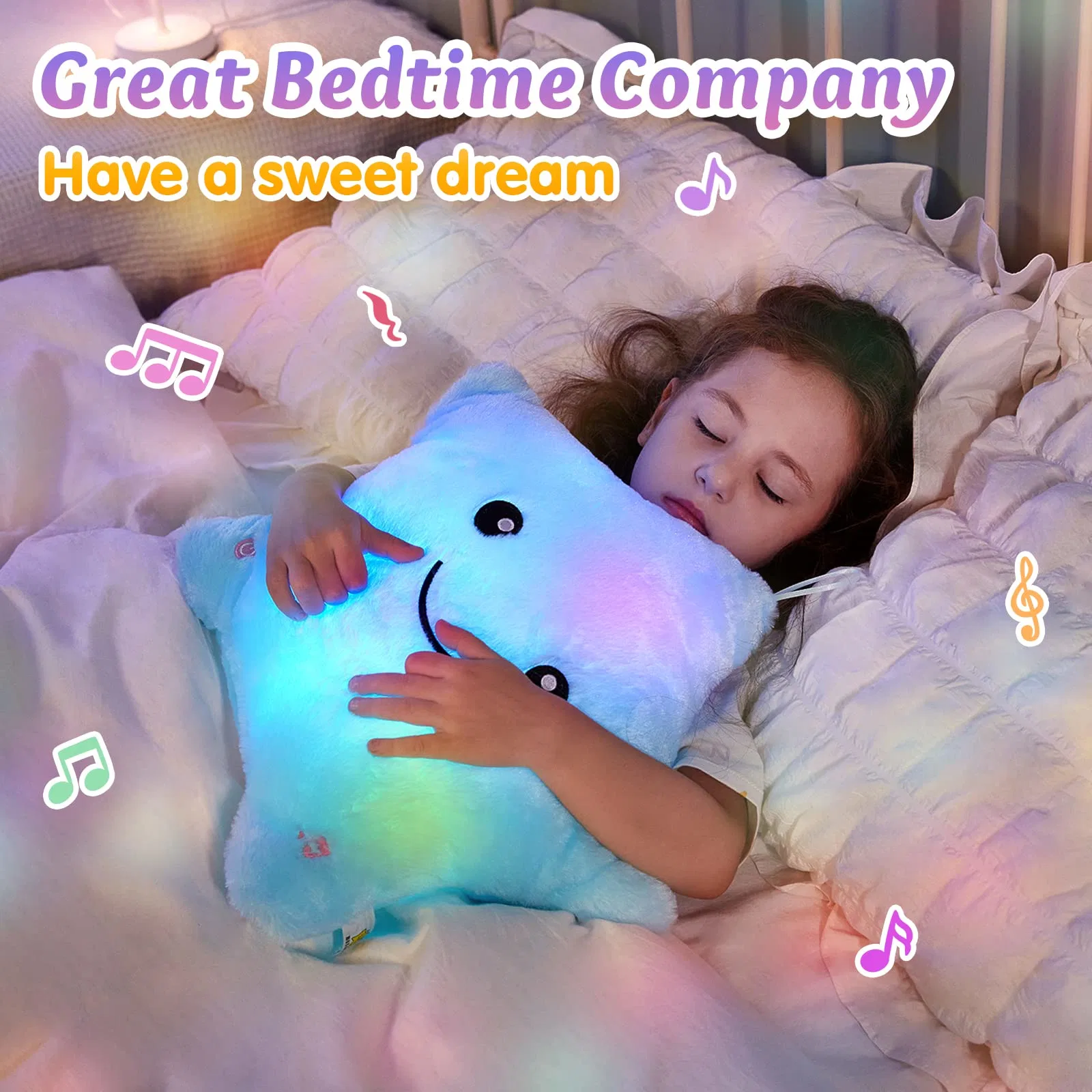 Hot Sale Toddler LED Musical Glow Twinkle Star Emotions Festival Gift Toy