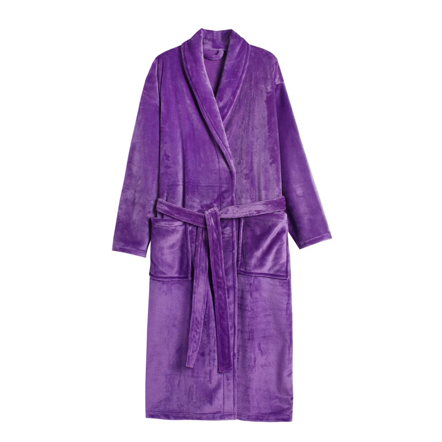 Robe d'hiver polaire en peluche de flanelle chaud cheveux longs Shaggy SPA Robe de peignoirs de bain