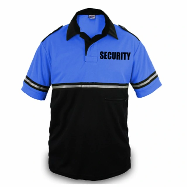 Wholesale/Supplier Custom Short Sleeve Polo T Shirt Reflective Stripes Security Safety Guard Uniforms Polo Shirts for Mens