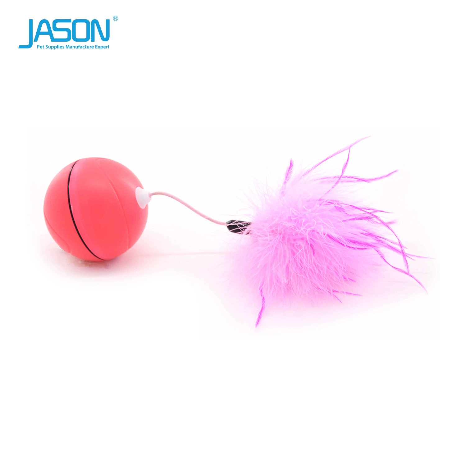 Interactive LED Magic Cat Ball Toy with Feathers Pet Supply Category