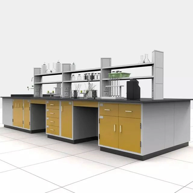 Laboratorio de Química de madera de acero de la Escuela de mobiliario de laboratorio tabla de la isla de Workbench