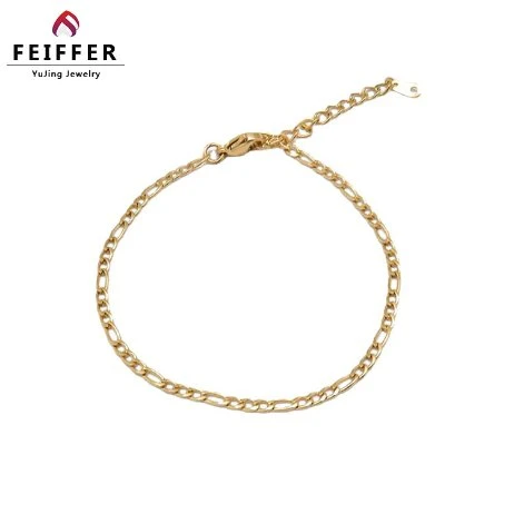 Precio al por mayor Accesorios Pulsera nueva moda de acero inoxidable chapado en oro 18K de la cadena de fantasía pulseras para Unisex