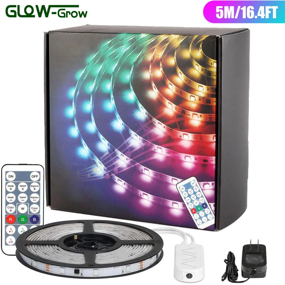 Indoor Outdoor Adhesive LED RGB Strip Light with Alexa and Google Home Compatible.