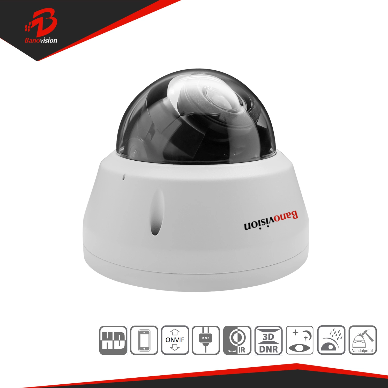 Banovision 8MP 4K Vigilancia de cúpula globo ocular Zoom Poe IP Security Cámara CCTV