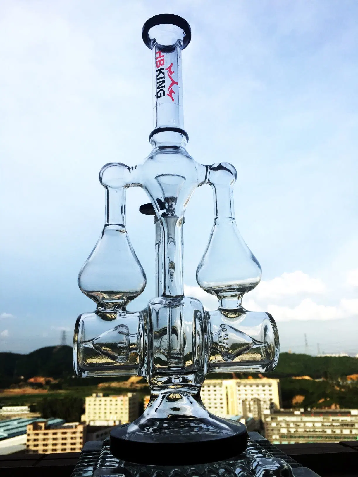 China Manufacturer New Heady DAB Rig Glass Water Pipe, Diamond Glass Wholesale/Supplier Recycler Glass Smoking Pipe