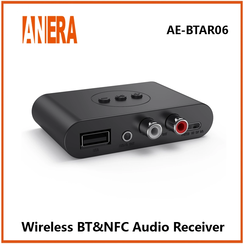 NFC Anera V5.1 Receptor de audio inalámbrico Bluetooth Car Audio Música Adaptador Bt para el alquiler de TV auriculares