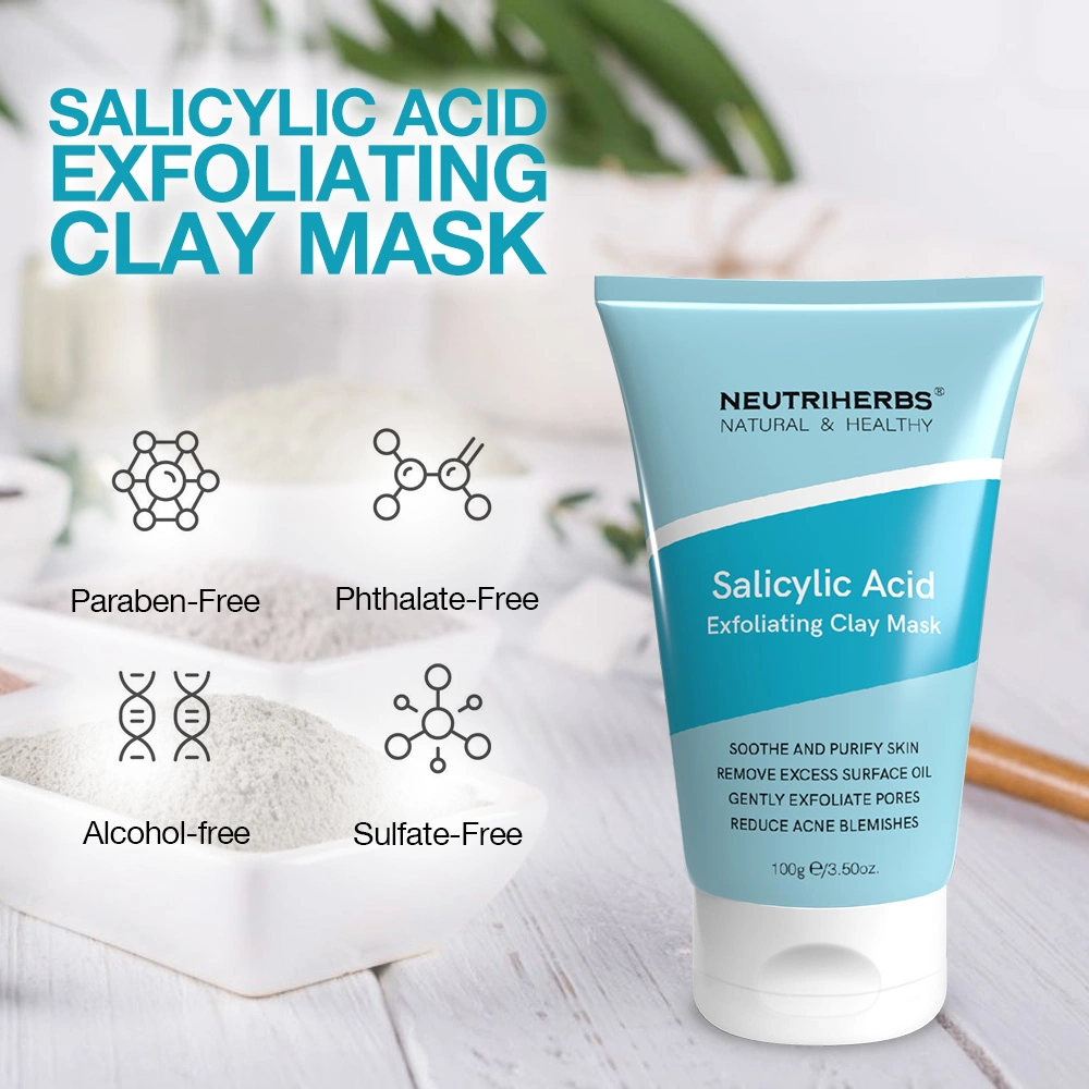 Factory Wholesale/Supplier Gently Cleanses Horny Skin Salicylic Acid Exfoliating Clay Mask