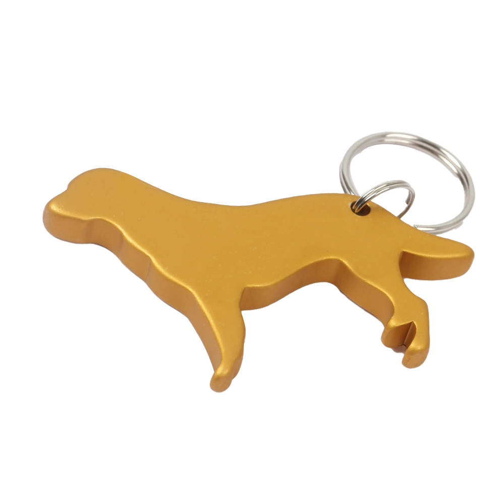 Cheap Aluminum Animal Dog Beer Bottle Opener Keychain with Customized Logo