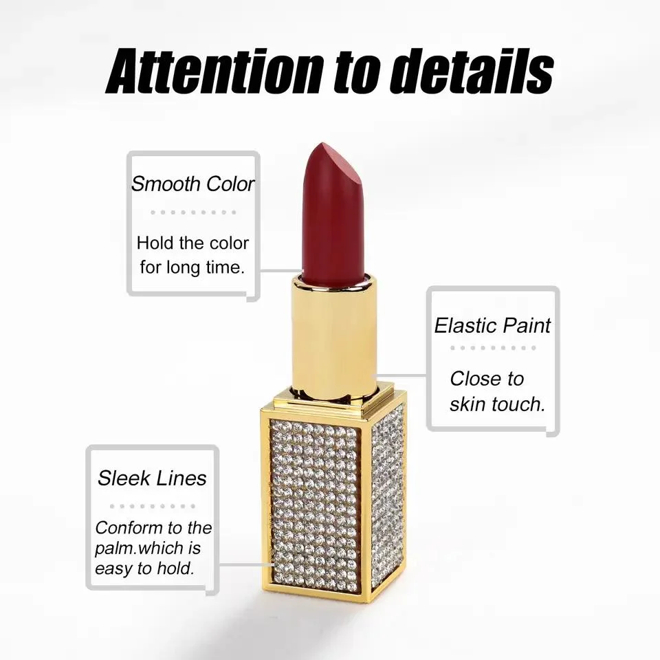 High quality/High cost performance  Beauty Woman Luxury Diamond Smooth Cosmetic Waterproof Long Lasting Cruelty Free Vegan Private Label Matte Lipstick