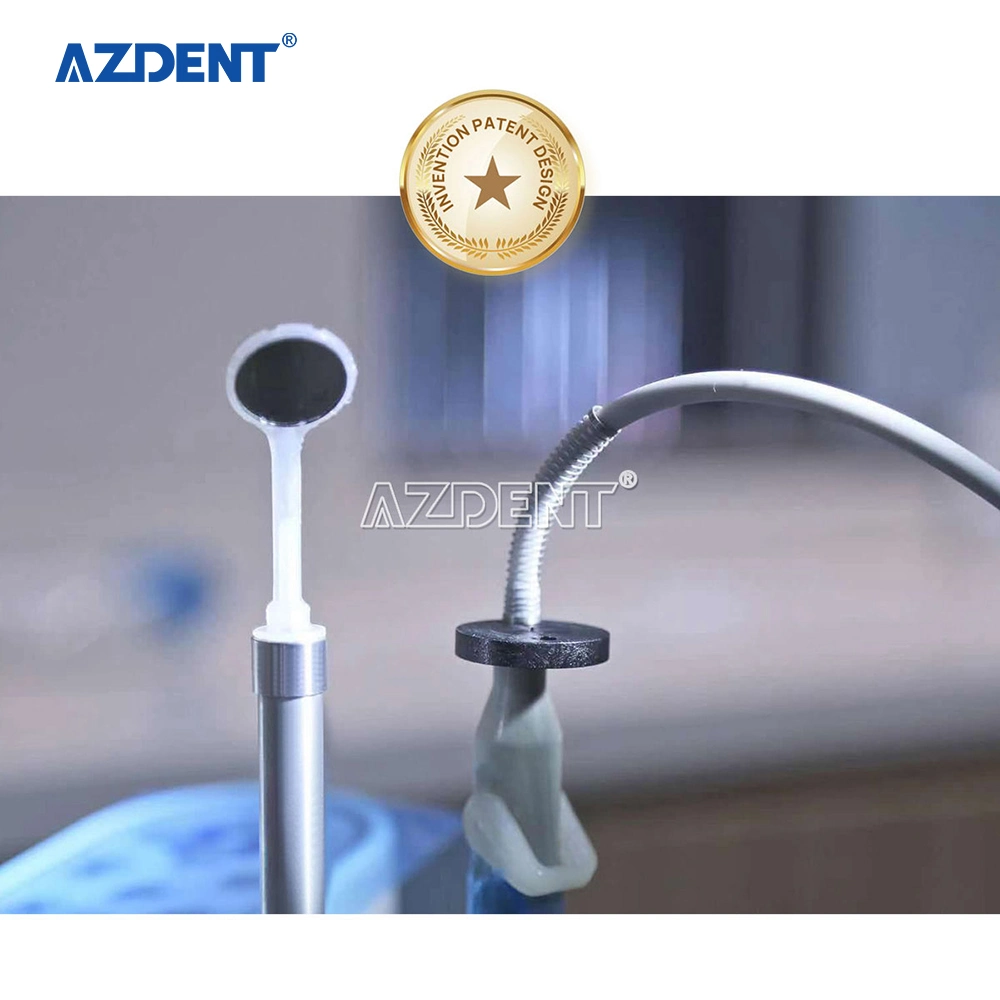 Hot Sell Azdent Disposable Plastic Dental Anti-Fog Mouth Mirror with Saliva Suction