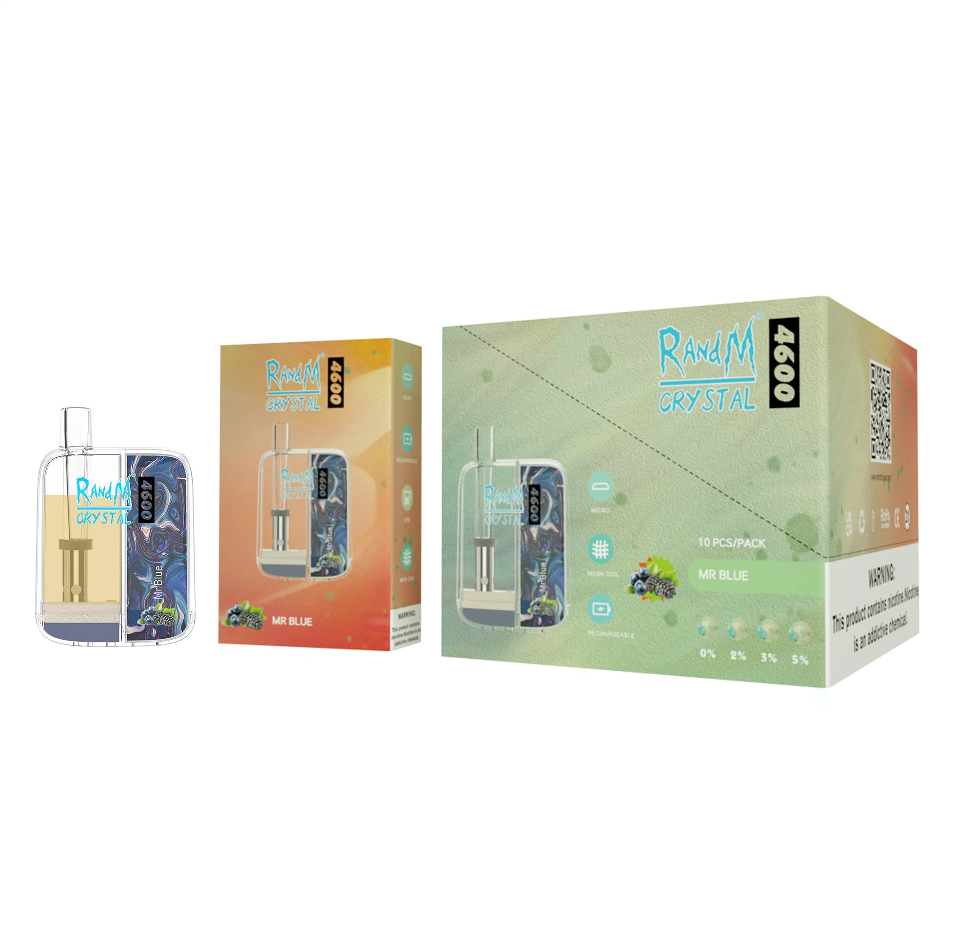 Fábrica de Shenzhen, China 4600 bocanada de humo de color OEM 2% de sal de Nic Mayorista/Proveedor recargable Mini estilo pluma desechable electrónico Ecig cigarrillo eléctrico E