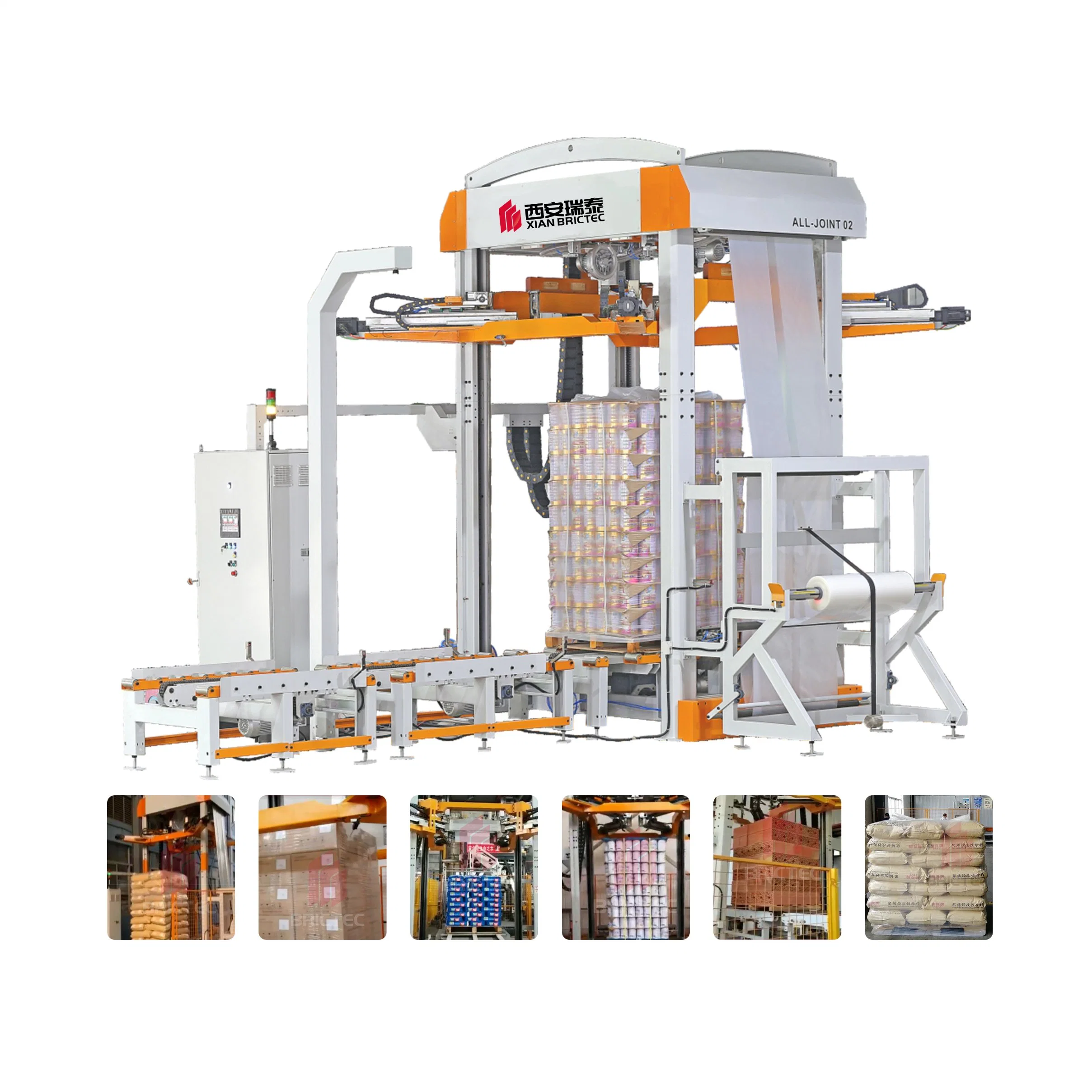 Film Packing Shrink Wrapping Machine for Wood and Plastic Pallet Storage