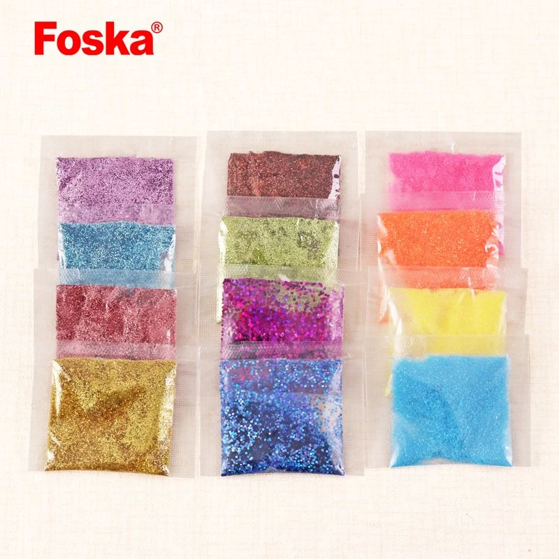 Foska Assorted Color Cosmetic Glitter Powder