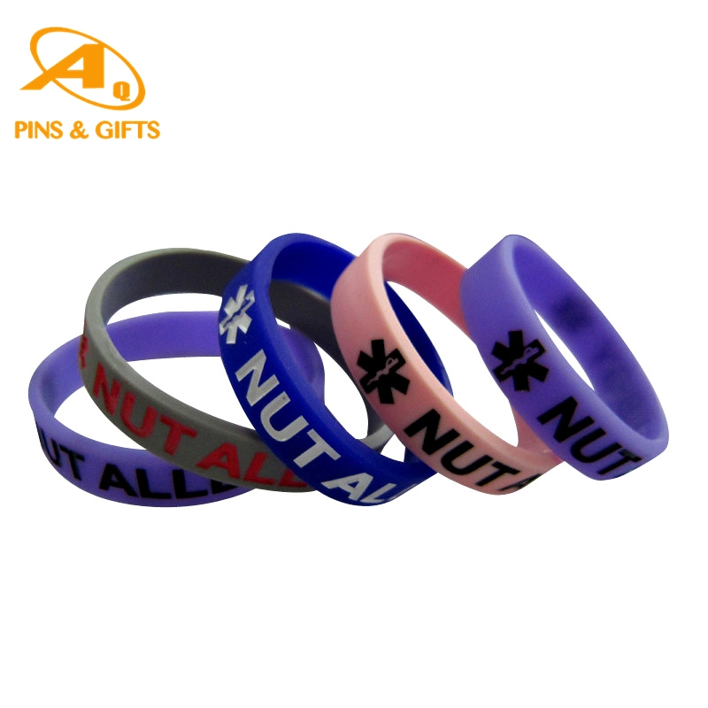 Wholesale/Supplier Custom Customized Glow Dark Luminous Silicon Sanitiser Wholesale/Supplier Rainbow Price Squeeze Silicone Wristband