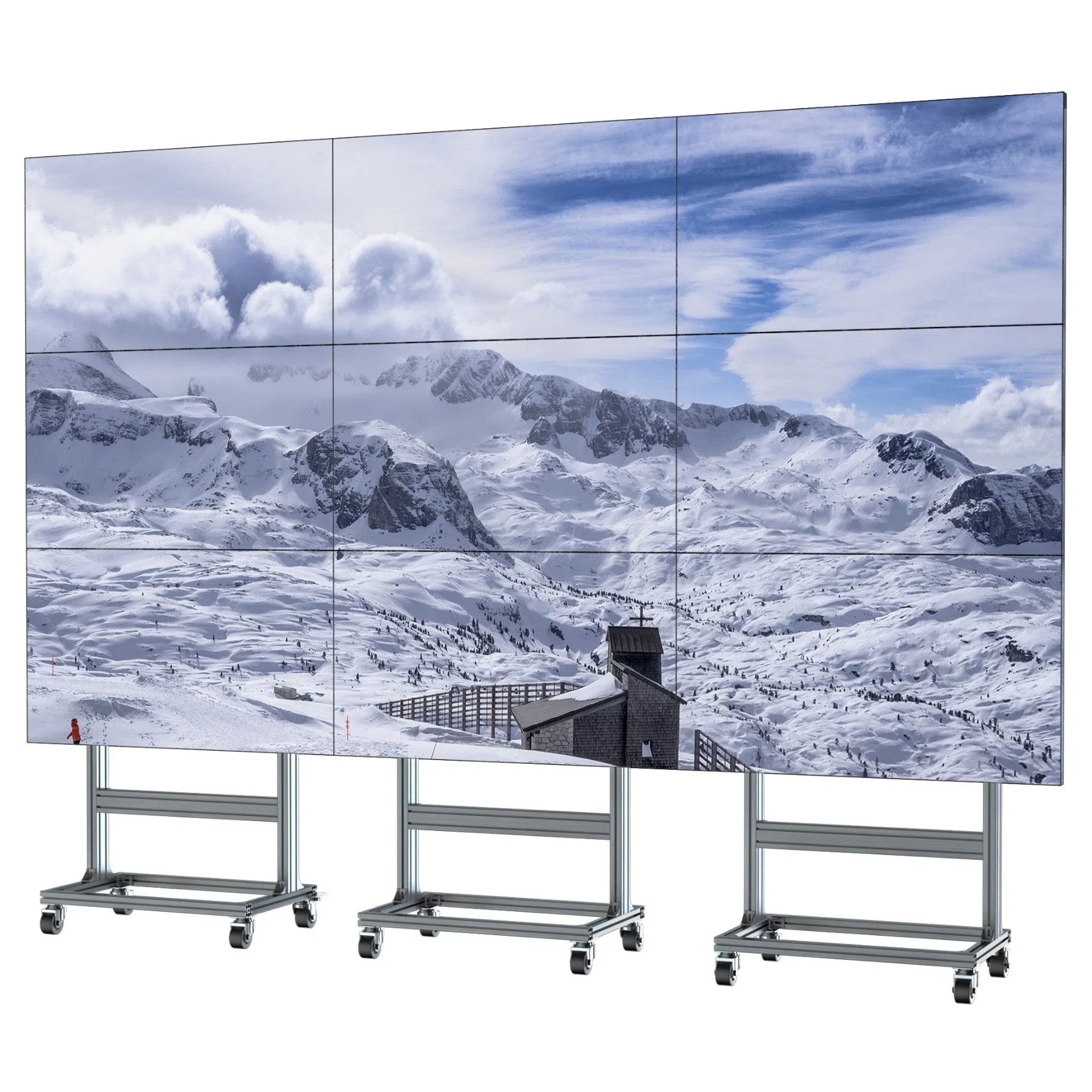 Advertising Sticker LCD Video Wall 46inch 3.5mm 2 X 3 Advertising Caps Digital Signage Mount Digital Tablet Shelf Signage