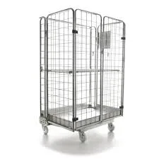 Warehouse Transportation Industrial Durable Logistic Foldable Nestable Cage Trolley Roll Container