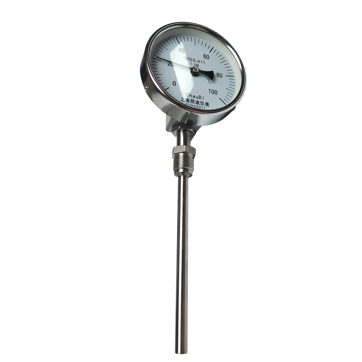 Factory Price Bimetal Thermometer 0-600&ordm; C Heat Transfer Oil Temperature Meter