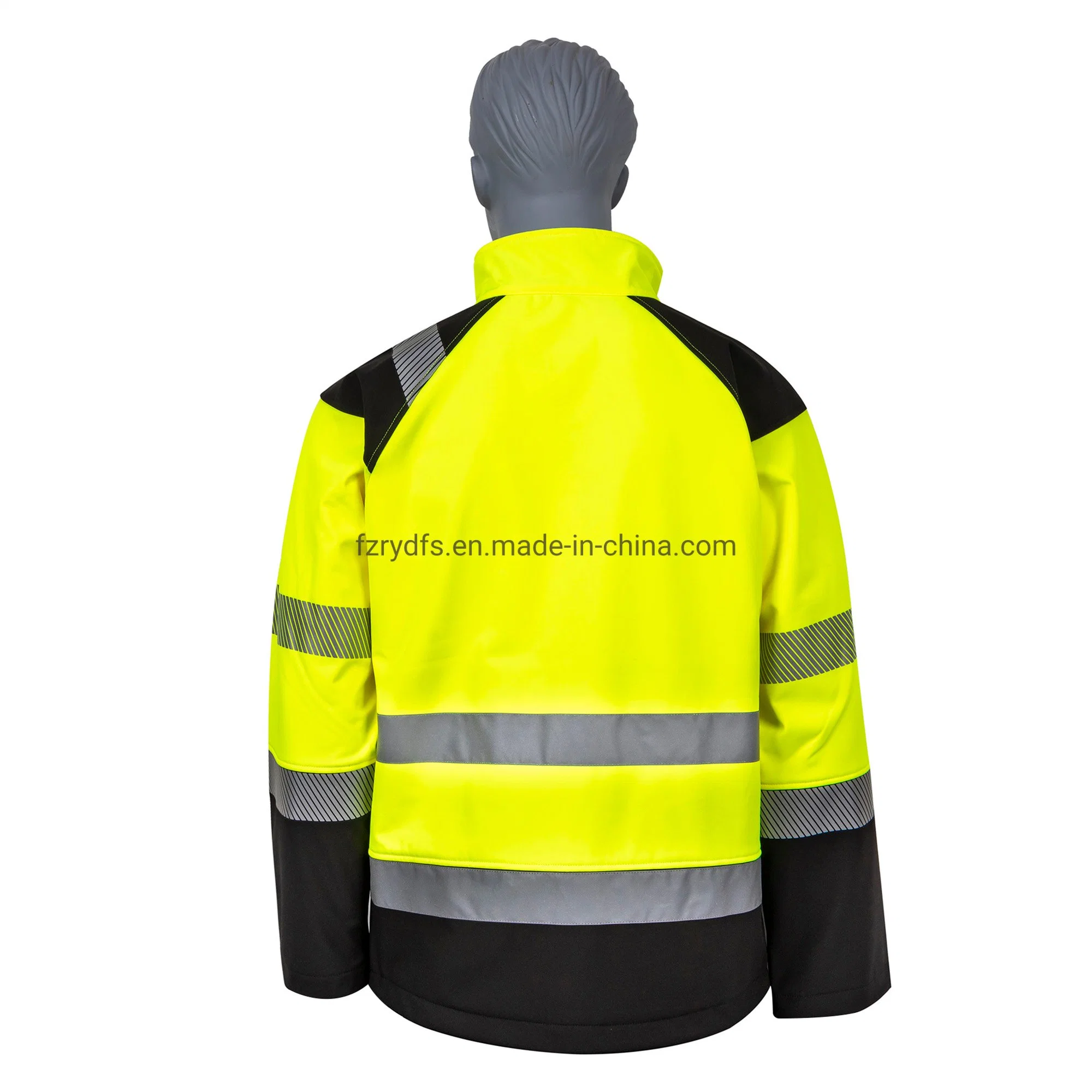 Hiviz Custom Logo Work Wear Uniform Softshell Industrial Men's Jacket