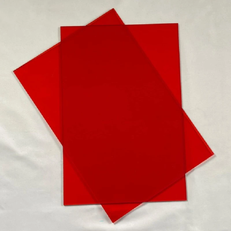 Red Clear Plastic Sheet Color ABS Plastic Sheet,Red Acrylic Sheet ABS Materials Plexiglass Sheet with Protective Paper for Handcrafts Signs Photography Painting