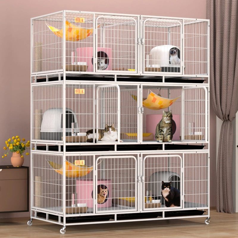 Venta caliente fuerte alambre de metal plegable Casa Suelo jaula de perro Duraderos Metal Collapsible Cages para perro con mango y cerradura