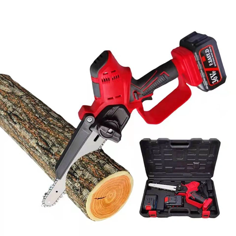 1200W Mini Electric Saw 36 V Removable Lithium Battery 8 Inch Cordless Chainsaw Wood Cutter Battery-Powered Chainsaw Power Tools