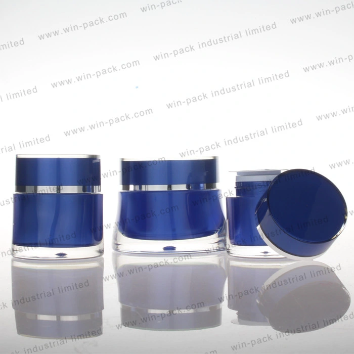 Winpack Fancy Luxury Cobalt Blue Acrylic Jar Cream Cosmetics Packing 15g 30g 50g