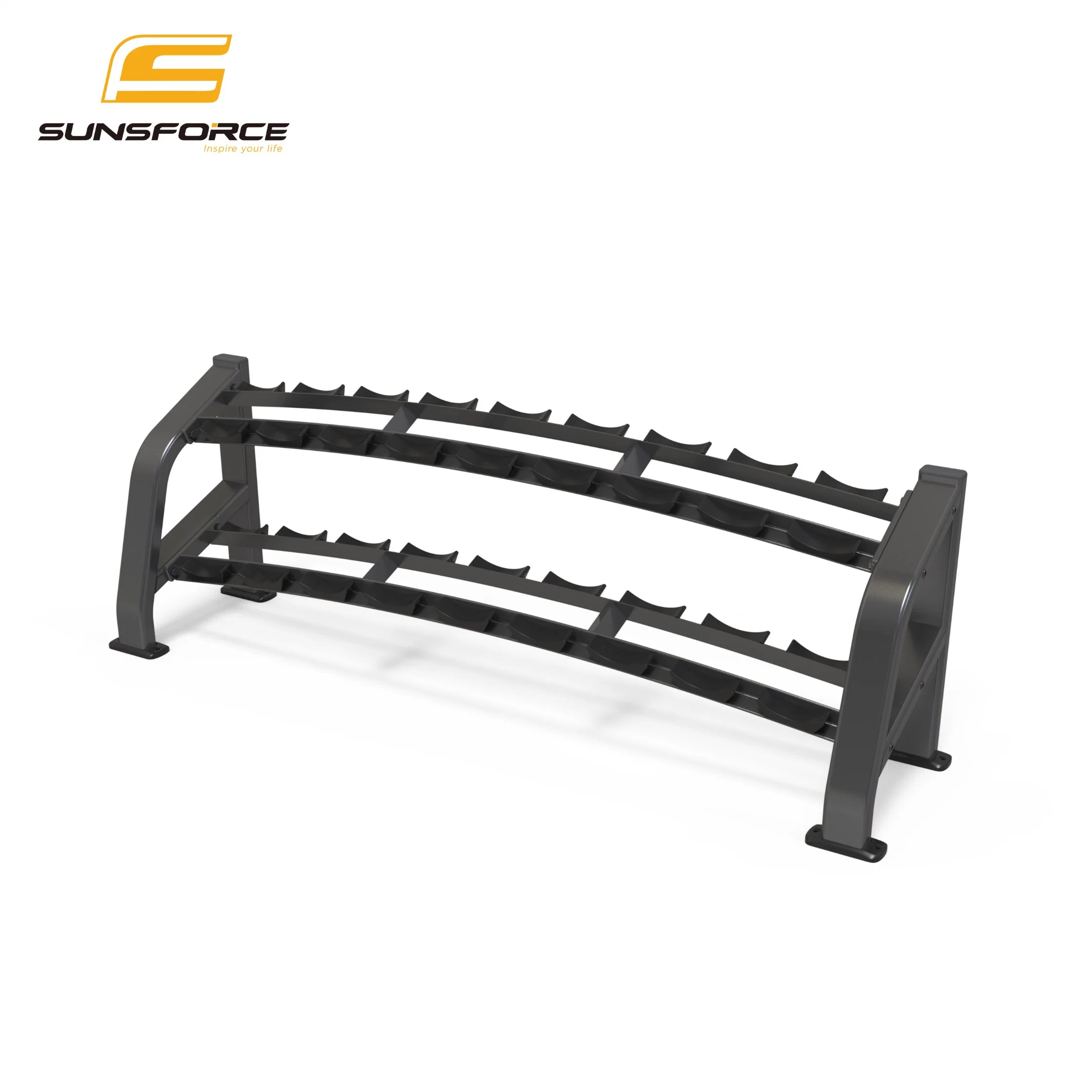 2 Tier-6 Strength Training Accessories Commercial Fitness Dumbbell Rack