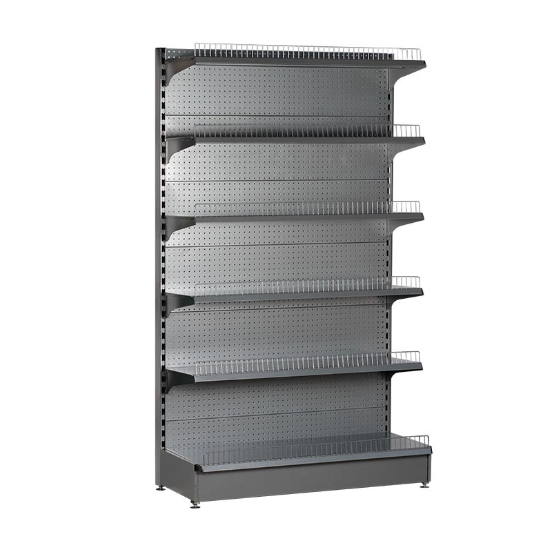 Kundengebundene Single Seite Supermarkt Regale Ausrüstung Lebensmittel Regal Metall Gondel Rack-Metalldisplay