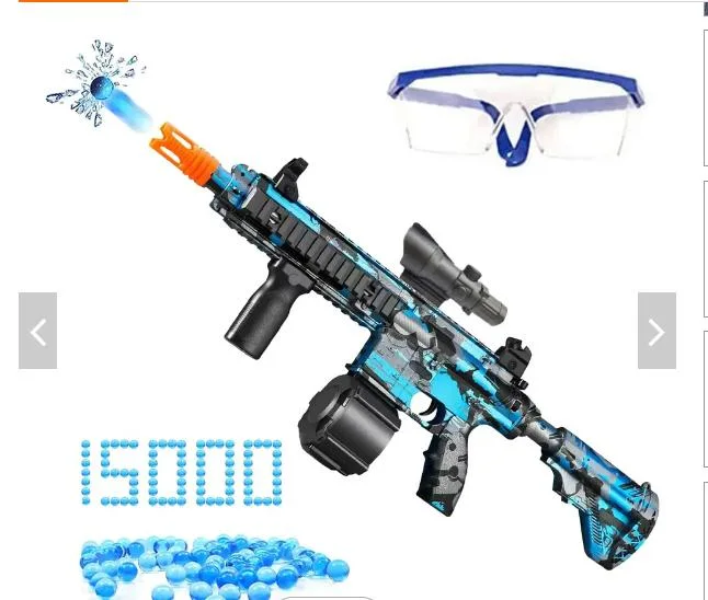 2023 Gel Blaster Gun M4a1 M416 Gel Ball Blaster Gun Ak47 Vector V2 HK416 Automatic ABS Blaster Metal Toy Water Gun