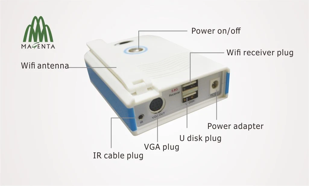 Magenta mD-2000a محمول سلكي VGA (كاميرا للأسنان) كاميرا إنتراورال لمراقبة إلى كرسي الأسنان