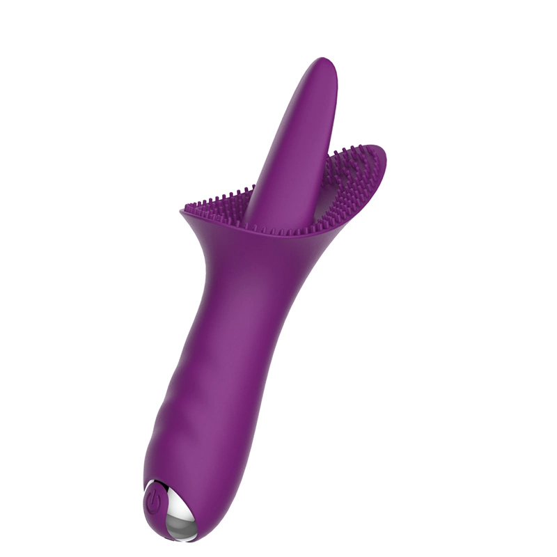 Rechargeable Flickering Tongue Vibrator with G-Spot Stimulating Function Sex Toy for Women